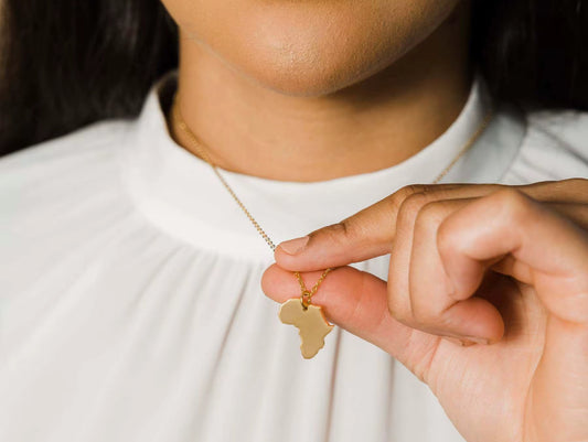 Collier Continent Africain inoxydable Édition Signature