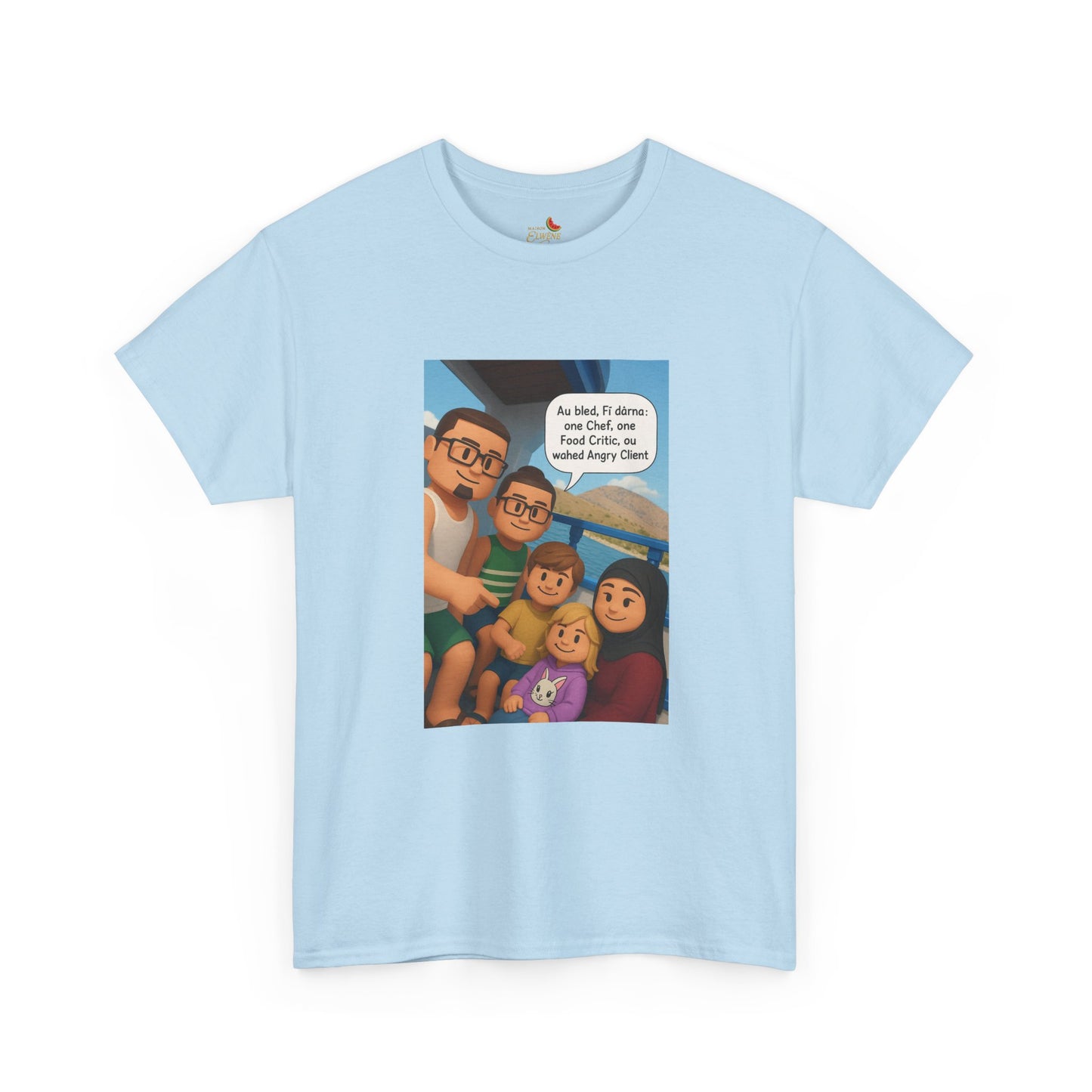 T-shirt Unisexe “Au Bled, Fi Dârna” – Humoristique & Premium | Streetwear Diaspora | Qualité Allemande 🇩🇪