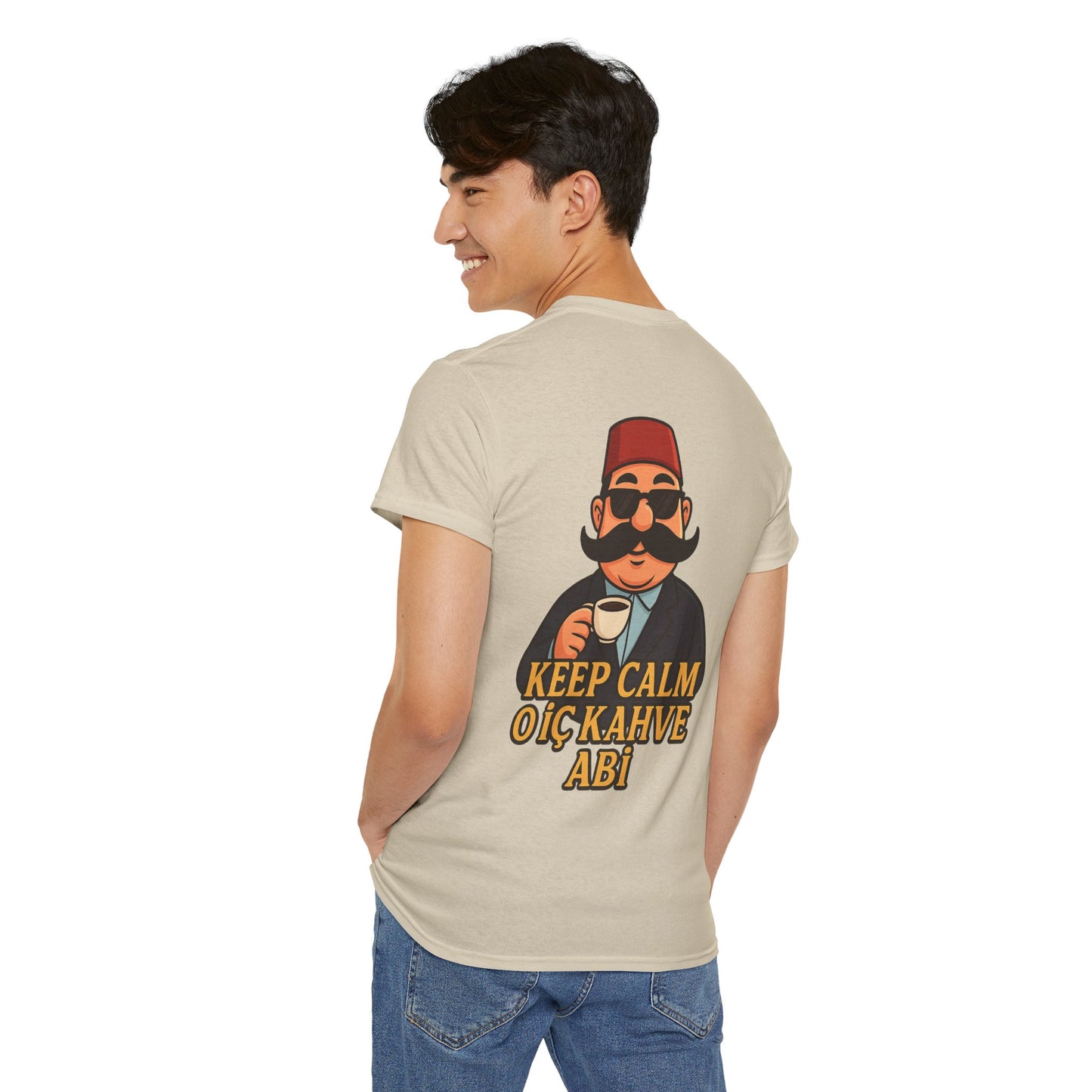 T-Shirt Signature unisex Keep Calm O İç Kahve Abi – Qualité Allemande Premium 🇩🇪