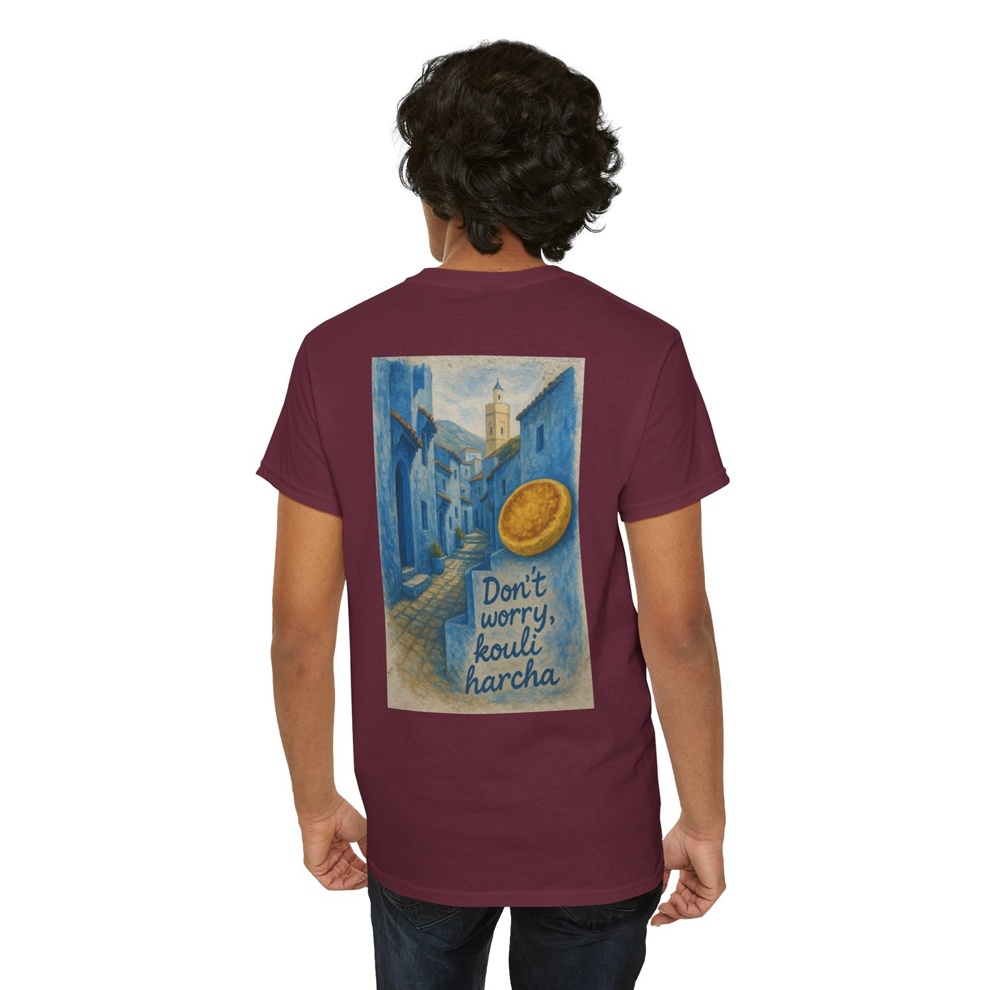 T-shirt Unisexe “Don’t Worry, Kouli Harcha” – Tee Humoristique, Streetwear Original, Style Casual & Confortable qualité allemande 🇩🇪