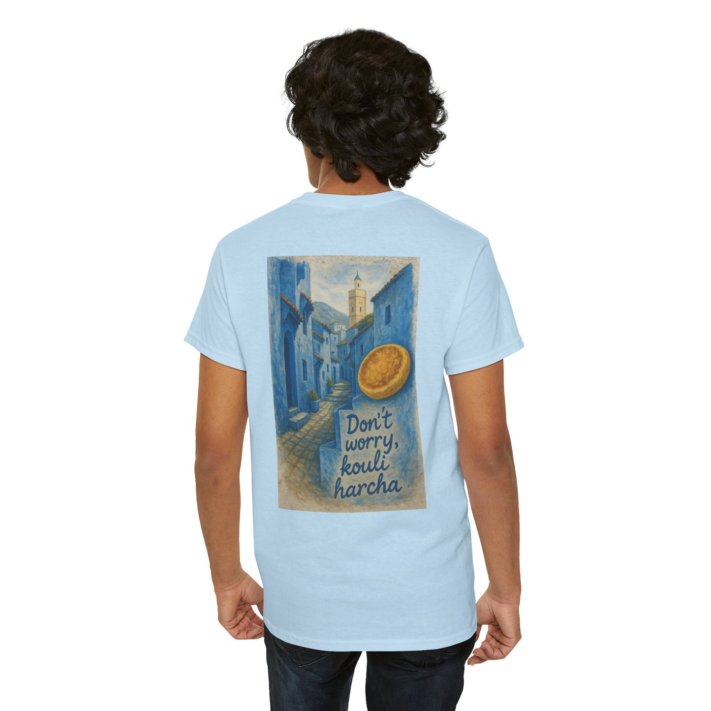 T-shirt Unisexe “Don’t Worry, Kouli Harcha” – Tee Humoristique, Streetwear Original, Style Casual & Confortable qualité allemande 🇩🇪
