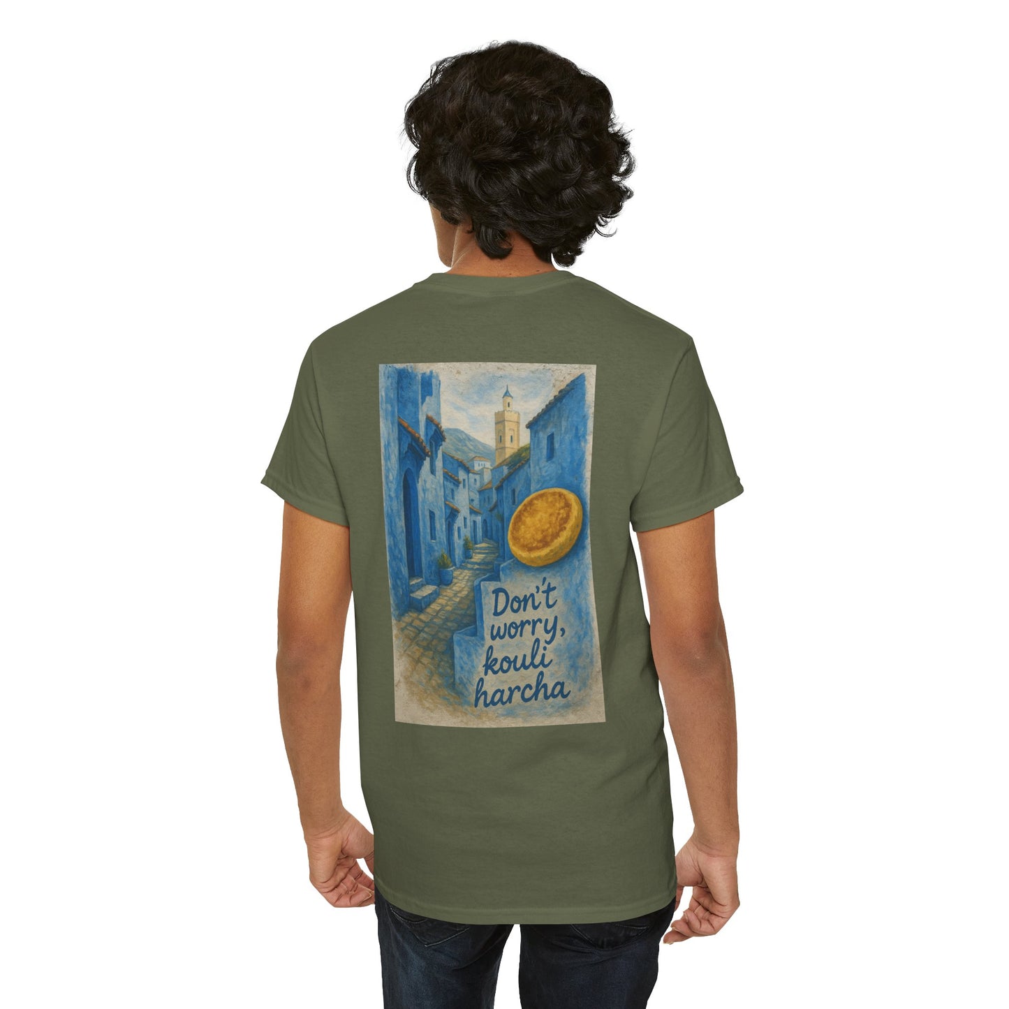 T-shirt Unisexe “Don’t Worry, Kouli Harcha” – Tee Humoristique, Streetwear Original, Style Casual & Confortable qualité allemande 🇩🇪