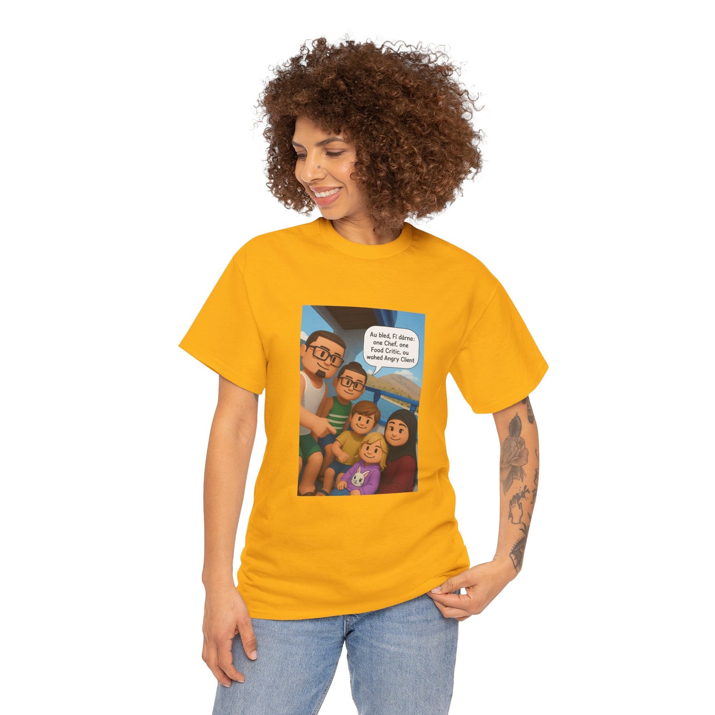 T-shirt Unisexe “Au Bled, Fi Dârna” – Humoristique & Premium | Streetwear Diaspora | Qualité Allemande 🇩🇪