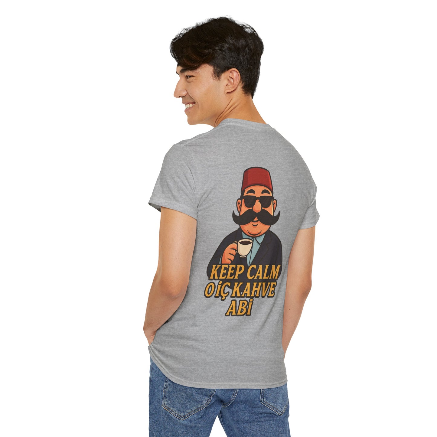 T-Shirt Signature unisex Keep Calm O İç Kahve Abi – Qualité Allemande Premium 🇩🇪