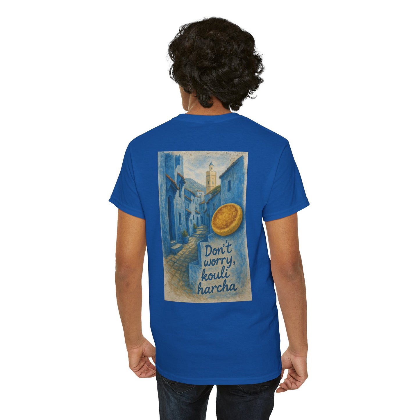 T-shirt Unisexe “Don’t Worry, Kouli Harcha” – Tee Humoristique, Streetwear Original, Style Casual & Confortable qualité allemande 🇩🇪