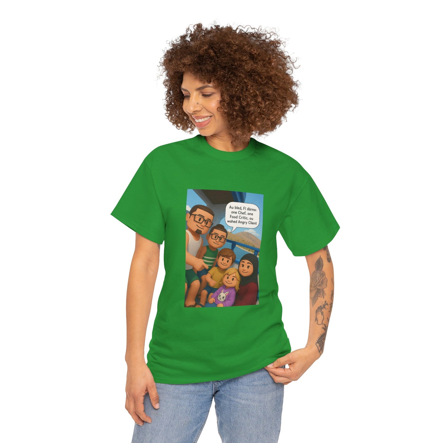 T-shirt Unisexe “Au Bled, Fi Dârna” – Humoristique & Premium | Streetwear Diaspora | Qualité Allemande 🇩🇪