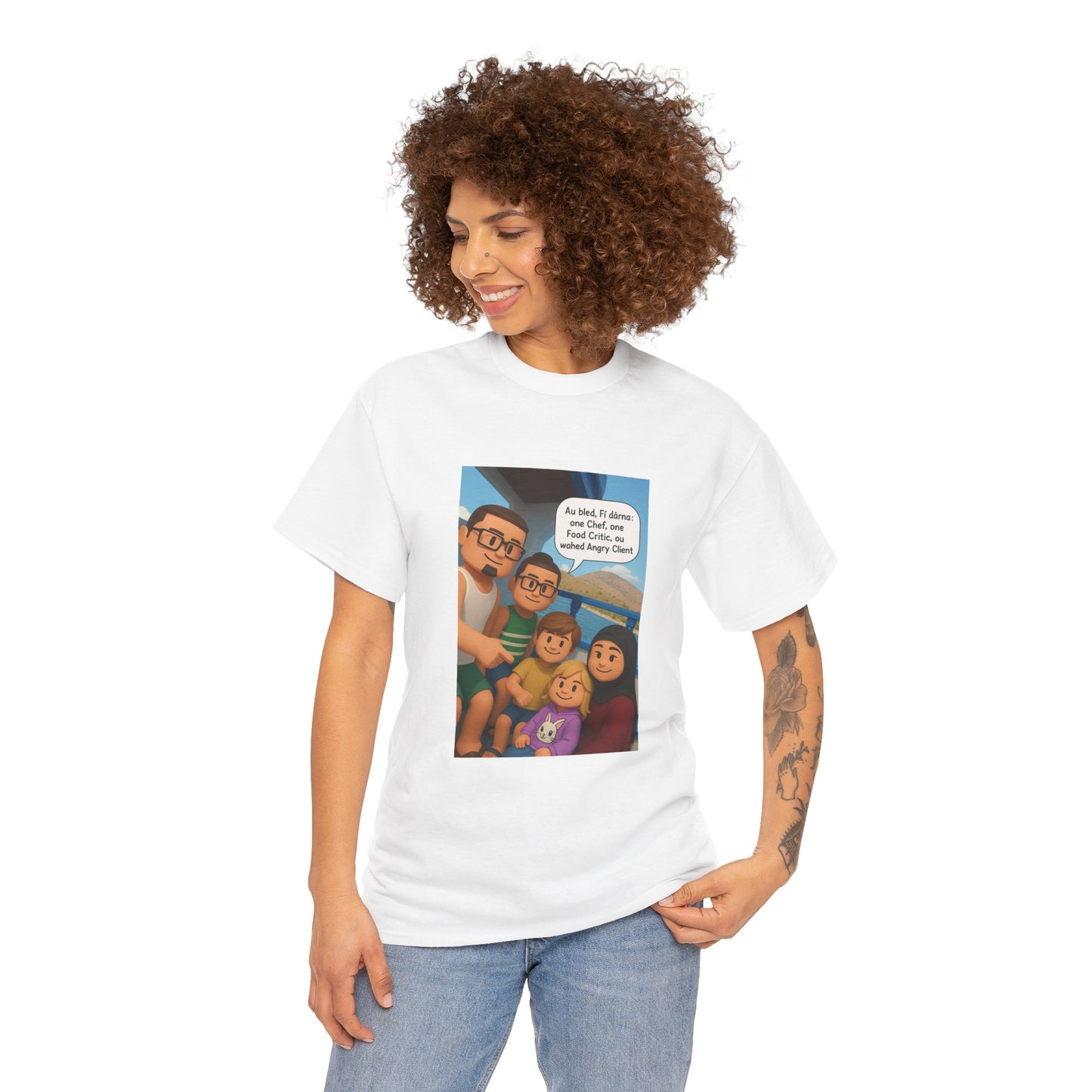 T-shirt Unisexe “Au Bled, Fi Dârna” – Humoristique & Premium | Streetwear Diaspora | Qualité Allemande 🇩🇪