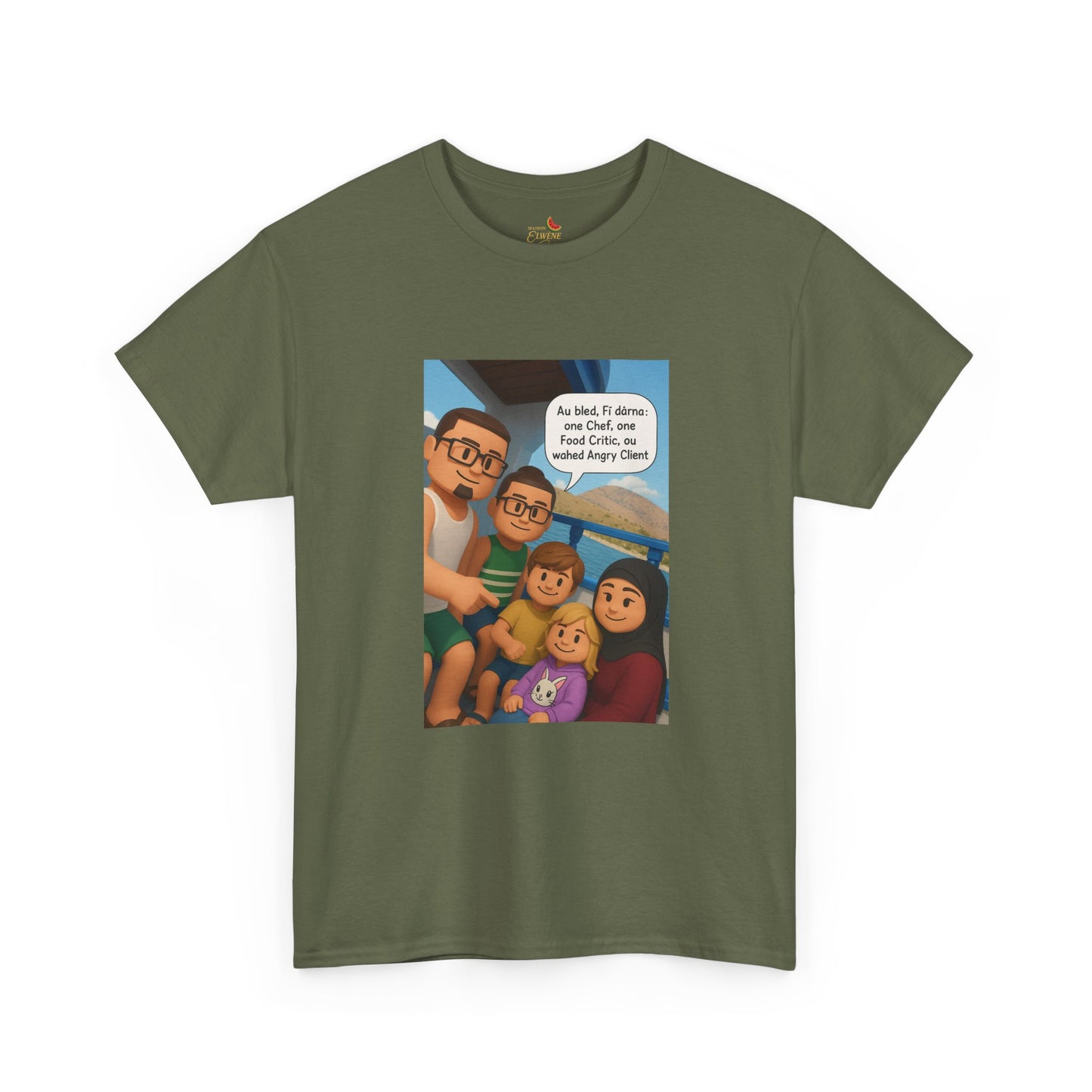 T-shirt Unisexe “Au Bled, Fi Dârna” – Humoristique & Premium | Streetwear Diaspora | Qualité Allemande 🇩🇪