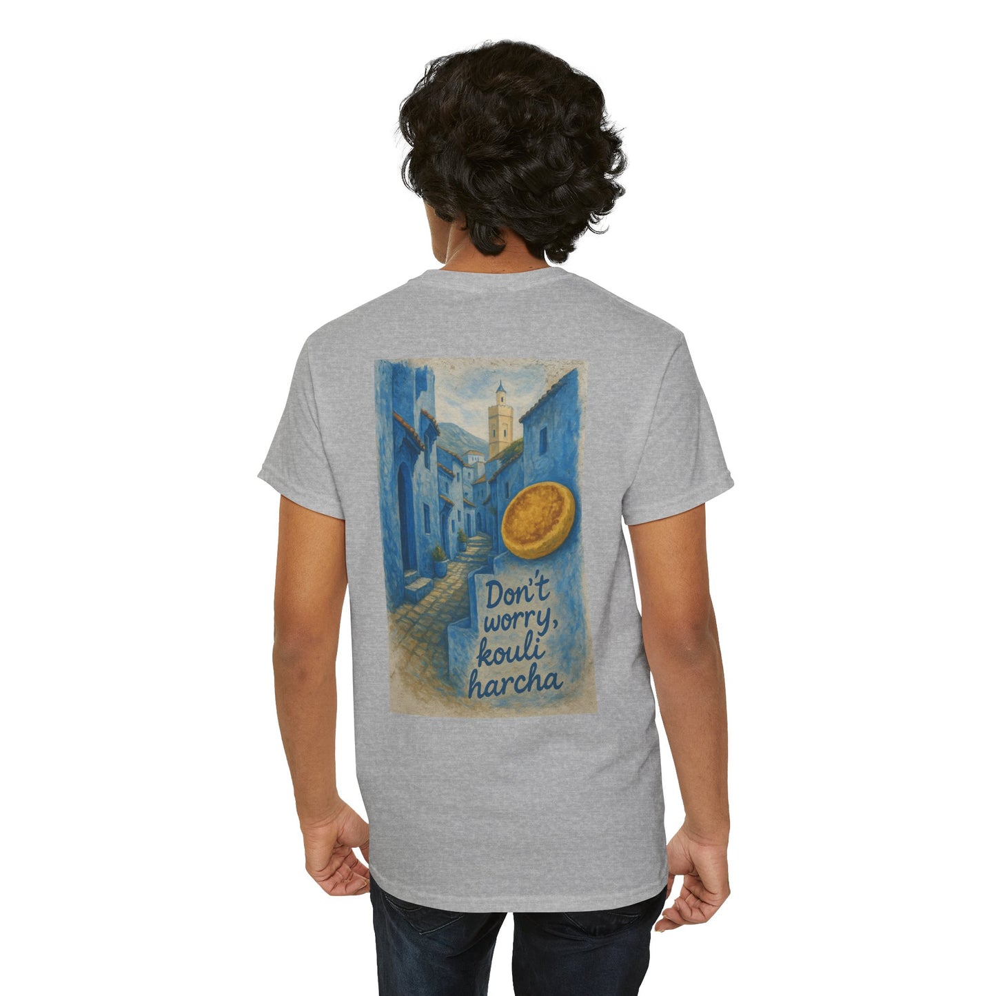 T-shirt Unisexe “Don’t Worry, Kouli Harcha” – Tee Humoristique, Streetwear Original, Style Casual & Confortable qualité allemande 🇩🇪