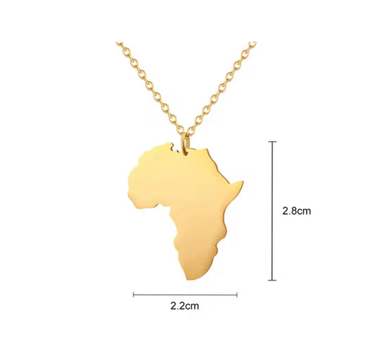 Collier Continent Africain inoxydable Édition Signature