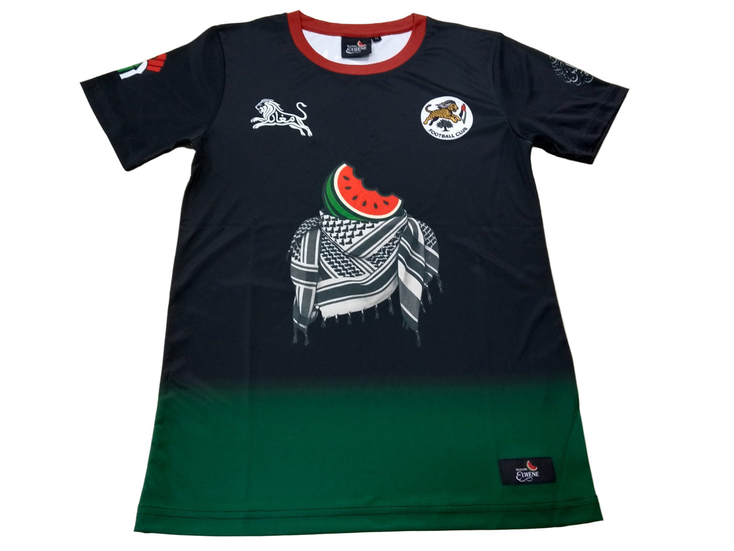 🖤❤️🤍💚 Maillot Foot Unisexe “Les Couleurs de la Liberté 🍉” – Édition Signature – Maison Elwène